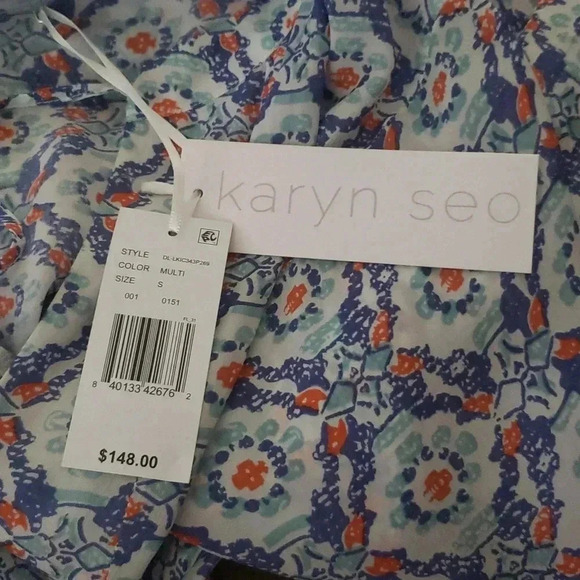 Boho Festival Paisley Retro Babydoll Bell Sleeves Mini Oversized - Picture 3 of 8